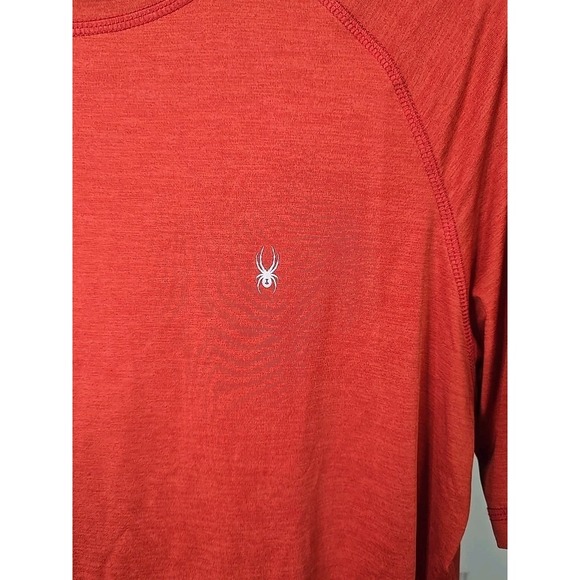 Spyder Swim Men's Large Red Shirt Rash Guard Surf Sand Sun Moisture Wicking - Picture 2 of 9